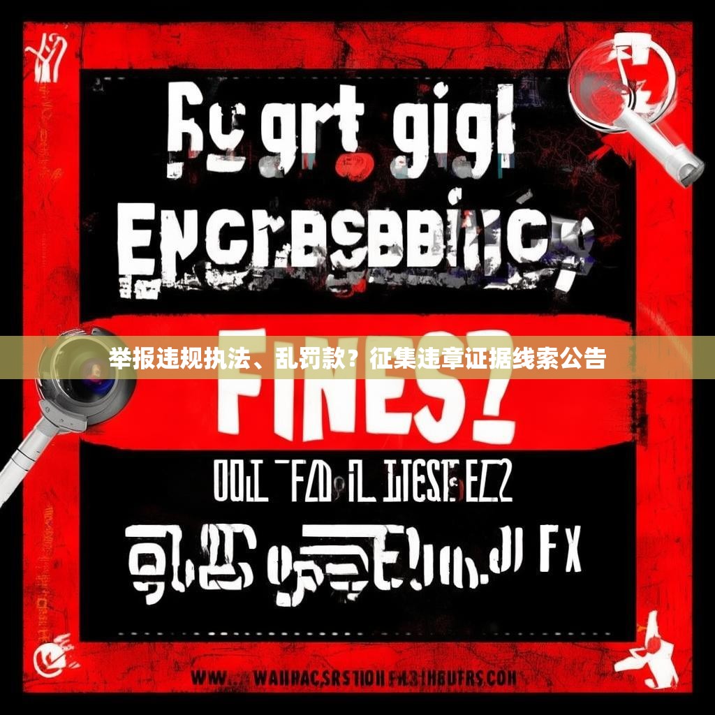 举报违规执法、乱罚款？征集违章证据线索公告